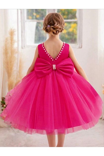 Pearl Detail Tulle Dress