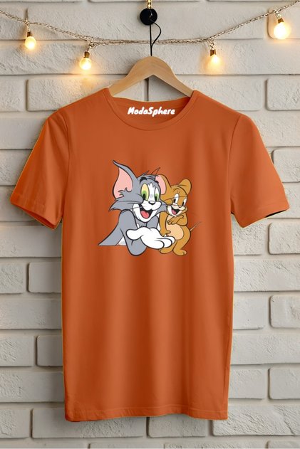 Μπλουζάκι με στάμπα TOM and JERRY Unisex Oversize