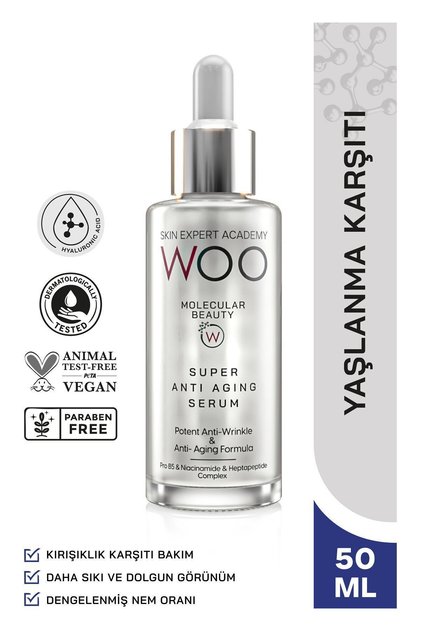 Super Anti Aging Yaşlanma, Kırışıklık Ve Sarkma Karşıtı Serum 50ml Dolgunlaştırıcı Bakım