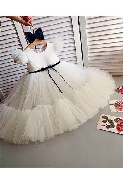Ribbon Detail Tulle Dress