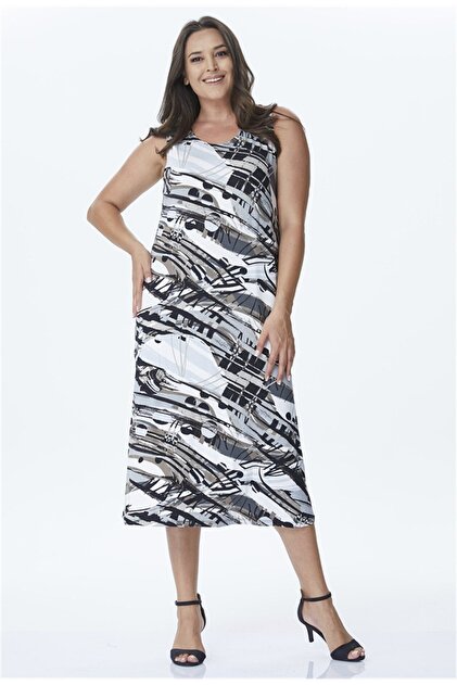 Knitted Back Detailed Long Dress