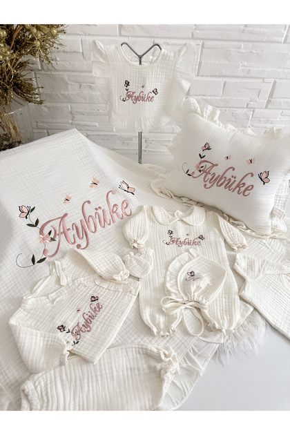 Muslin Girl Set Is Embroidered