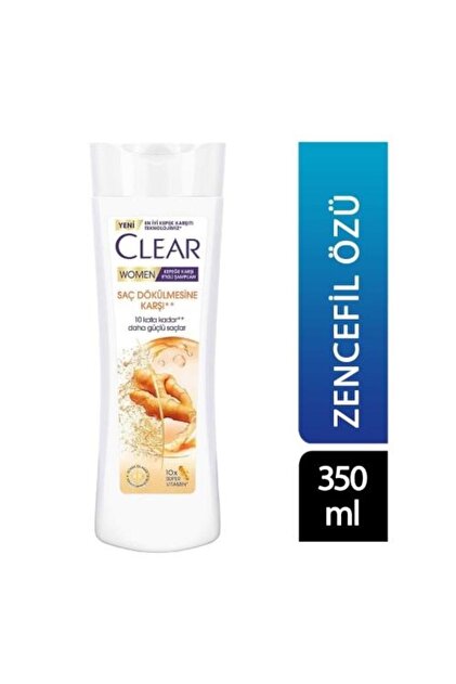 CLEAR WOMEN SAÇ DÖKÜLMESİNE KARŞI ZENCEFİL ÖZLÜ 350ML