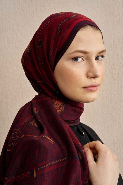 Claret Red Ed Scarf Celebrity Karte Shawl