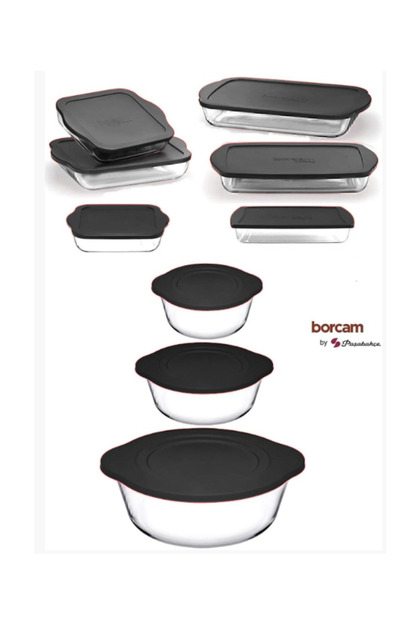 Borcam 9 Parça Antrasit-Gri Kapaklı Çeyiz Seti 59024/034/854/124/006/864/001/123/133