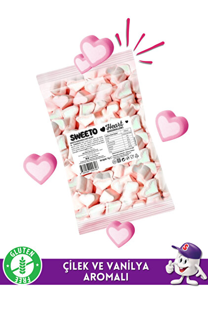 SWEETO Marshmallow Heart 1000 gr. - Fiyatı, Yorumları