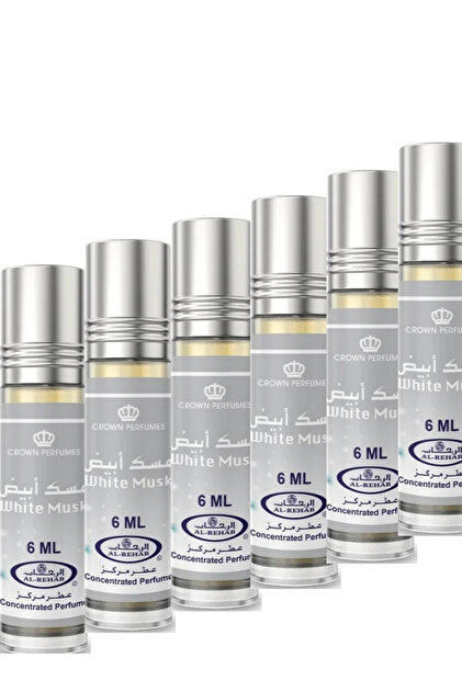 الرحاب عطر مركز بدون كحول مسك ابيض 6 مل * 6 قطع