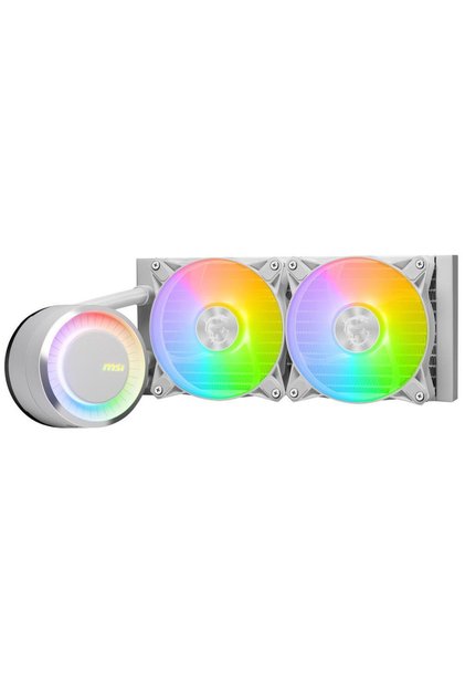 Cooler CPU MSI MAG CoreLiquid E240, Iluminare RGB, 2 x 120mm (Alb)