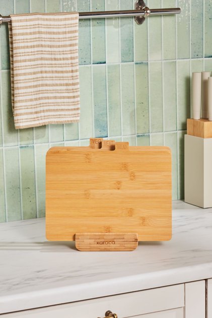 Arel 4 Pieces Bamboo Cutting Board 28 cm