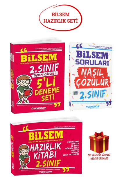 2. Sınıf BİLSEM Hazırlık Seti: Bilsem Hazırlık Kitabı+Bilsem Nasıl Çözülür+Bilsem 5'li Deneme Sınavı