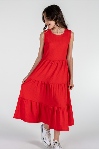 Girls' Wrapped Dress / with Different Color Options