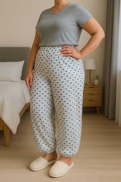 PATTERNED ELASTIC MOTHER'S PAJAMAS
