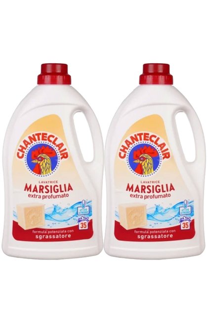 Detergent lichid Chanteclair Marsiglia, 1,575 L, 35 spălări eficiente, 2 bucăți