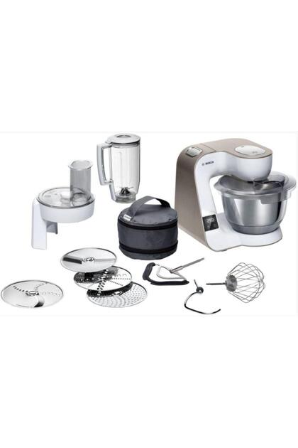 Robot de bucatarie Bosch MUM5XW20, 1000W, 7 viteze, 3.9 L (Alb/Auriu)