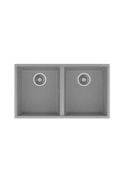 SQUARE 760 TEZGAH ALTI STONE GRİ GRANİT EVYE