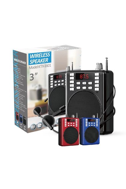 KTX 1601 Mikrofonlu Rehber Öğretmen Amfisi USB/TF/AUX FM Destekli Hoparlör