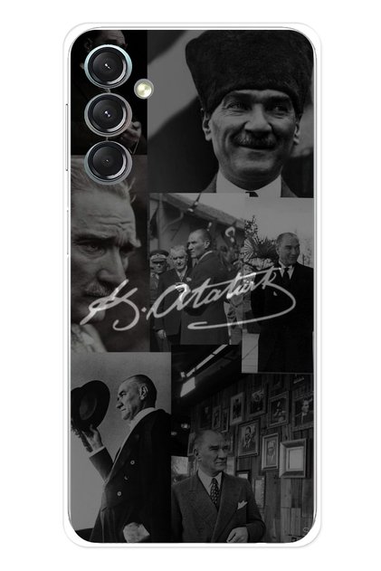Samsung Galaxy A24 Compatible Kemal Ataturk Signature Transparent Silicone Case