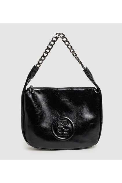 Black Logo Detail Shoulder Bag