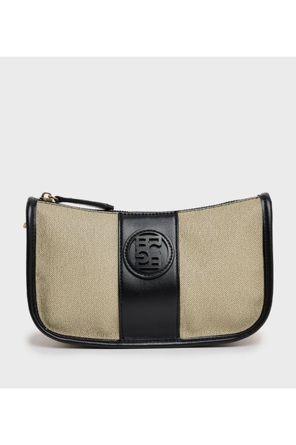 Khaki Logo Detail Shoulder Bag