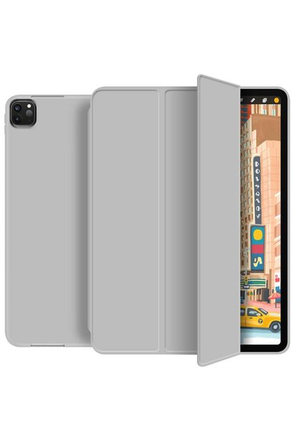 JCPal DuraPro Protective Case for iPad Pro 12.9-inch 2020 with Pencil Holder - Light Gray