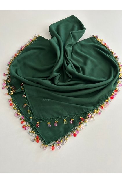Handcrafted Edge Beaded Writing Cheesecloth Dowry Gift
