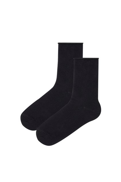 Girl's Basic 3-Piece Black Socks