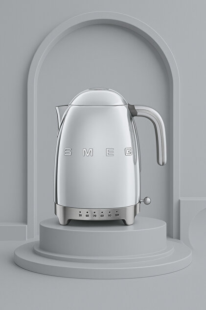Stainless Steel Smeg Retro Variable Temperature Kettle Smeg 7-Cup