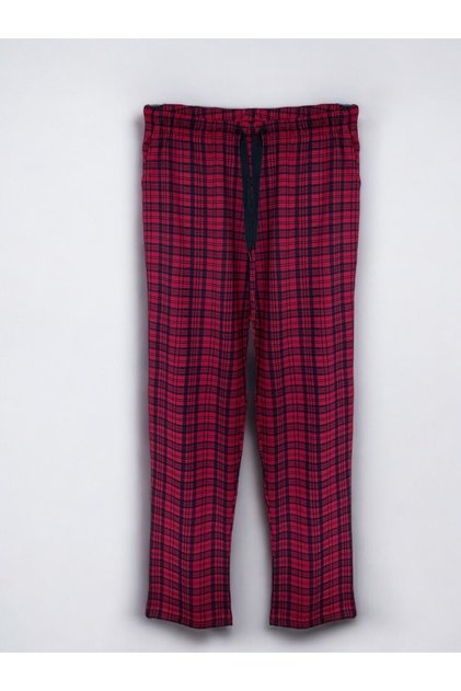 Men's Red Plaid 100% Cotton High Quality Comfortable Pajama Bottom