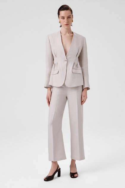 Taş Tek Düğmeli Kadın Blazer Ceket