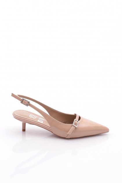 Women's Heeled Shoes Beige Patent Leather 6432535
