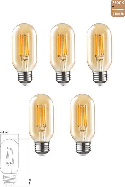 Rustik Led Ampul 6W 2500K E27 Gün Işığı ERD-45