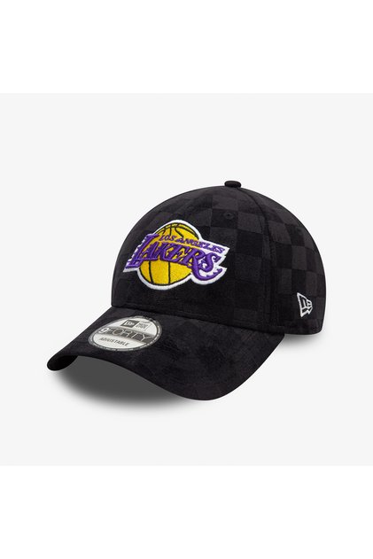Tonal Check 9Forty La Lakers Unisex Black Hat