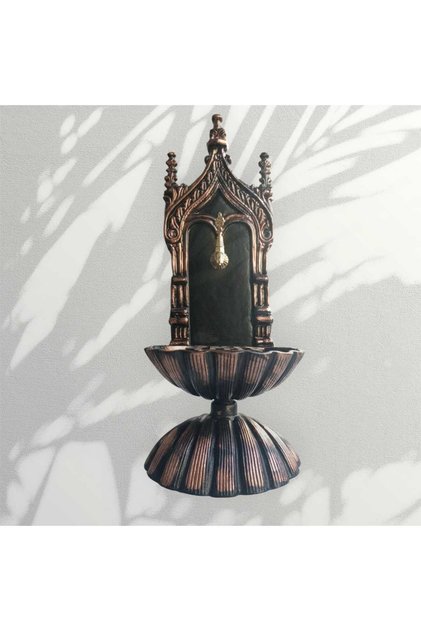 Eng midye desen alüminyum ayaklı garden çeşme (batarya dahil)