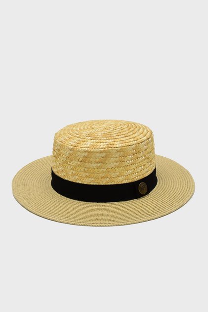 Unisex Multicolor Straw Hat Paloma Banded Gondola Boater