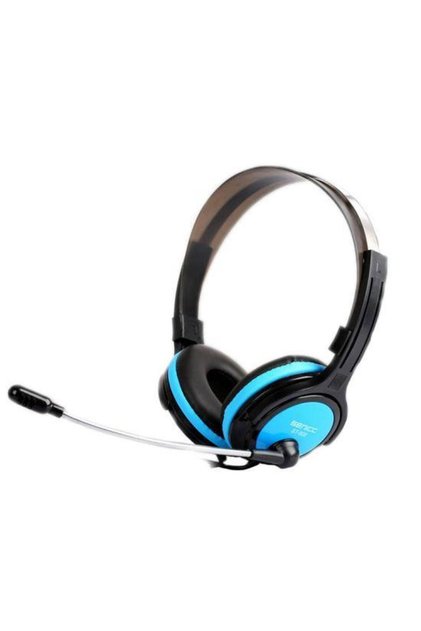 Casti Senicc ST-908, Jack 3.5mm, Microfon (Negru/Albastru)
