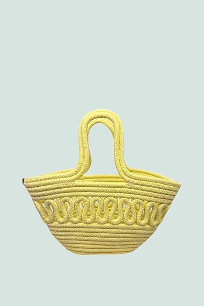 Mara Kids Wicker Look Patterned Beach Bag