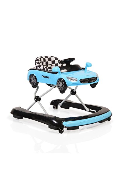 Cangaroo Cabrio 2 в 1 проходилка и количка за ходене, синя, с въртящи се на 360 градуса предни колела
