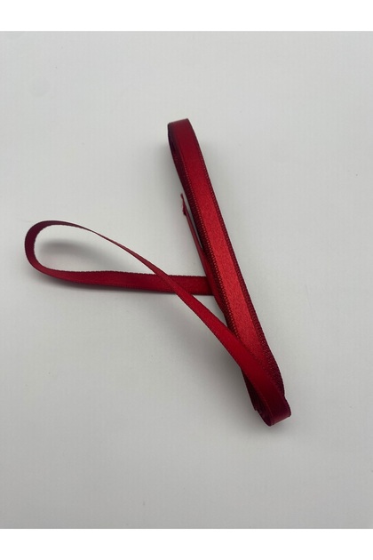Bordo Saten Kurdele 1 cm 10 Metre, Bohça-Süsleme-Dekor-Çeyiz Kurdela