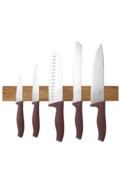 Set cuțite 6 buc. cu suport magnetic din lemn de salcâm Leonardo Berlinger Haus BH 2944