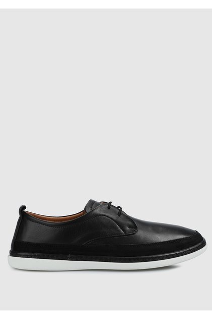 Black Leather Men's Shoes