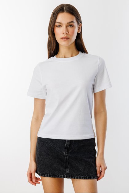 Women's T-Shirt Short Sleeve Organic Cotton Crew Neck Crop T-Shirt Women-T-Shirt