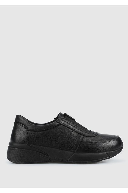 Black Leather Women's Shoes