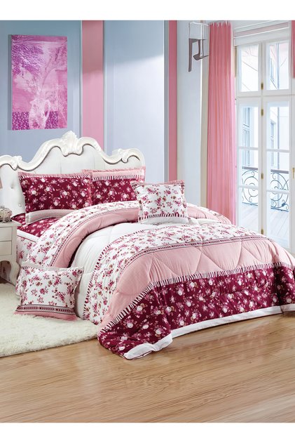 Comforter Set 4 Piece Single Size Elegant Bedspread Lightweight Comforter