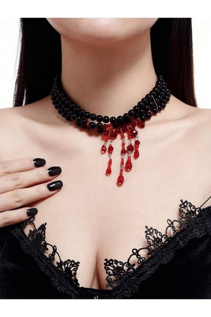 Kan damlayan vampir kolye, kanlı kolye, vampir kolye