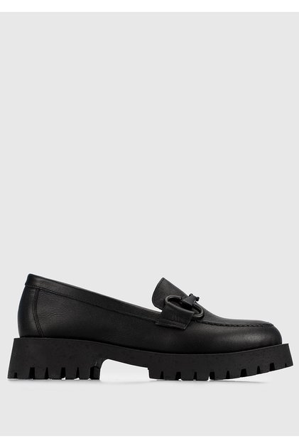 Black Leather Women's Shoes