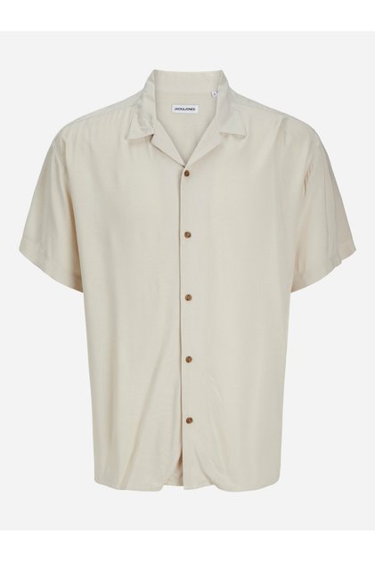 Solid Resort Collar Short Sleeve Shirt