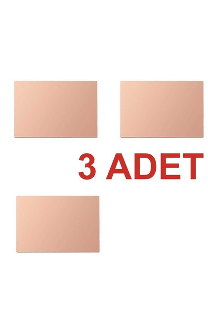 3 Adet 5x10 Cm Tek Yüzlü Bakır Plaket Pcb Tek Yüz Prototip