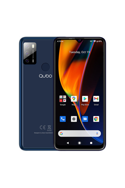 Telefon mobil QUBO P-668, 6.53 inch, 4GB RAM, 64GB, 4G, Albastru