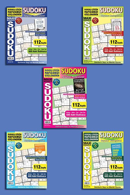 MAXİ Bulmaca Sudoku Set-5 Kitap-1.800 Adet Sudoku - Fiyatı, Yorumları