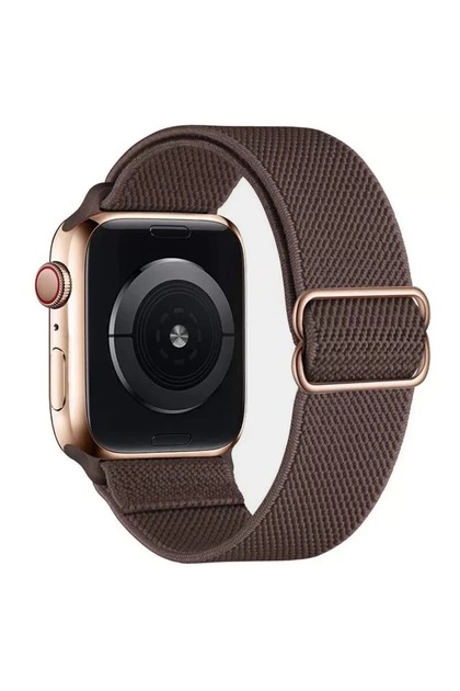 Apple watch 12-11-10 42mm seri 4-5-6-7-8-9 Uyumlu 38-40-41mm Kumaş Elastik Kordon Kayış